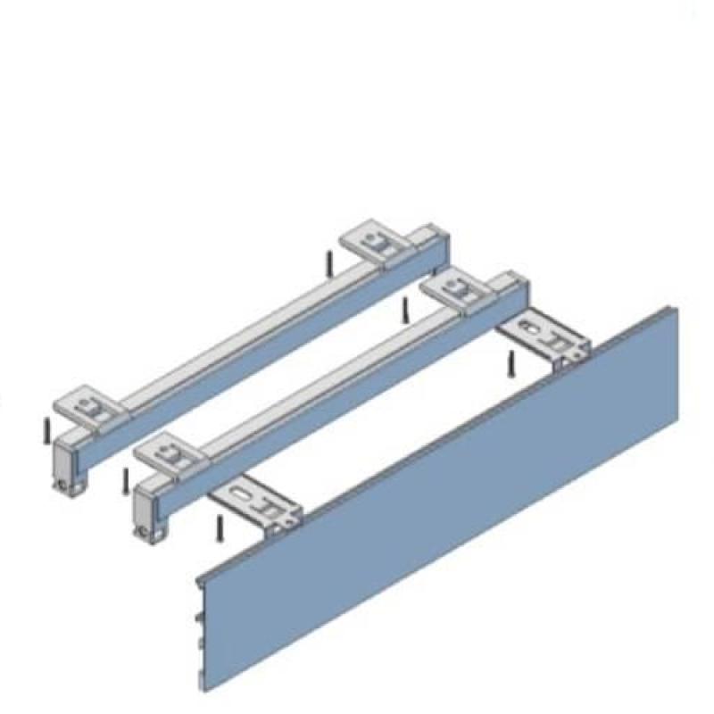Dvoukolejnice rovná s krycím čelem pro záclony a závěsy